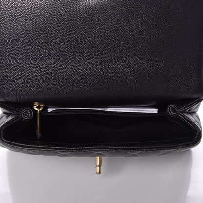 Chanel Caviar Lizard Embossed Quilted Mini Coco Handle Flap Black 6 of 10