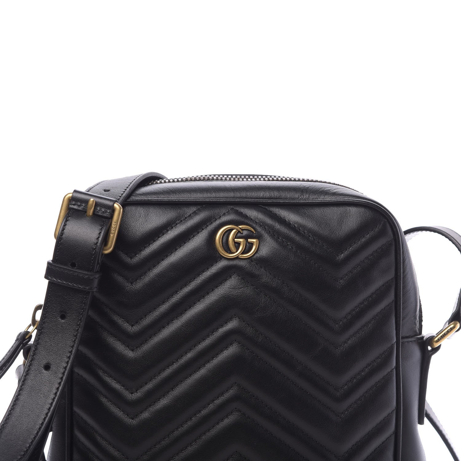 Gucci Calfskin Matelasse GG Marmont Travel Bag Black 13 of 13
