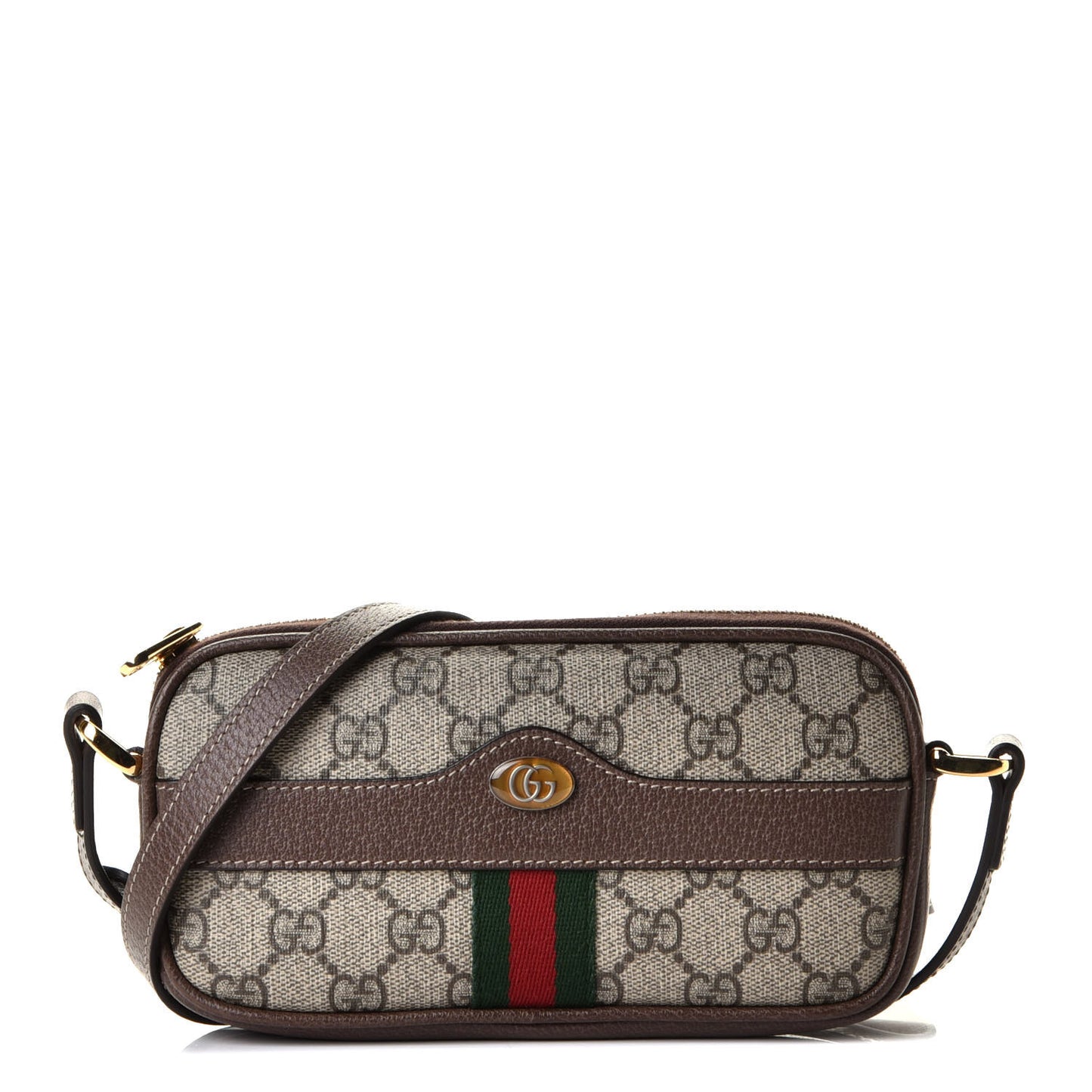 GG Supreme Monogram Web Mini Ophidia GG Bag Brown