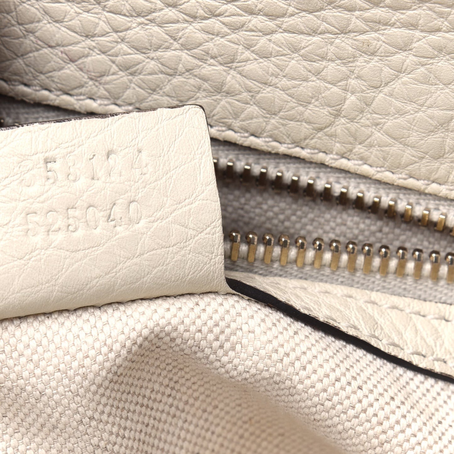 Calfskin Bamboo Medium Shopper Boston Mystic White