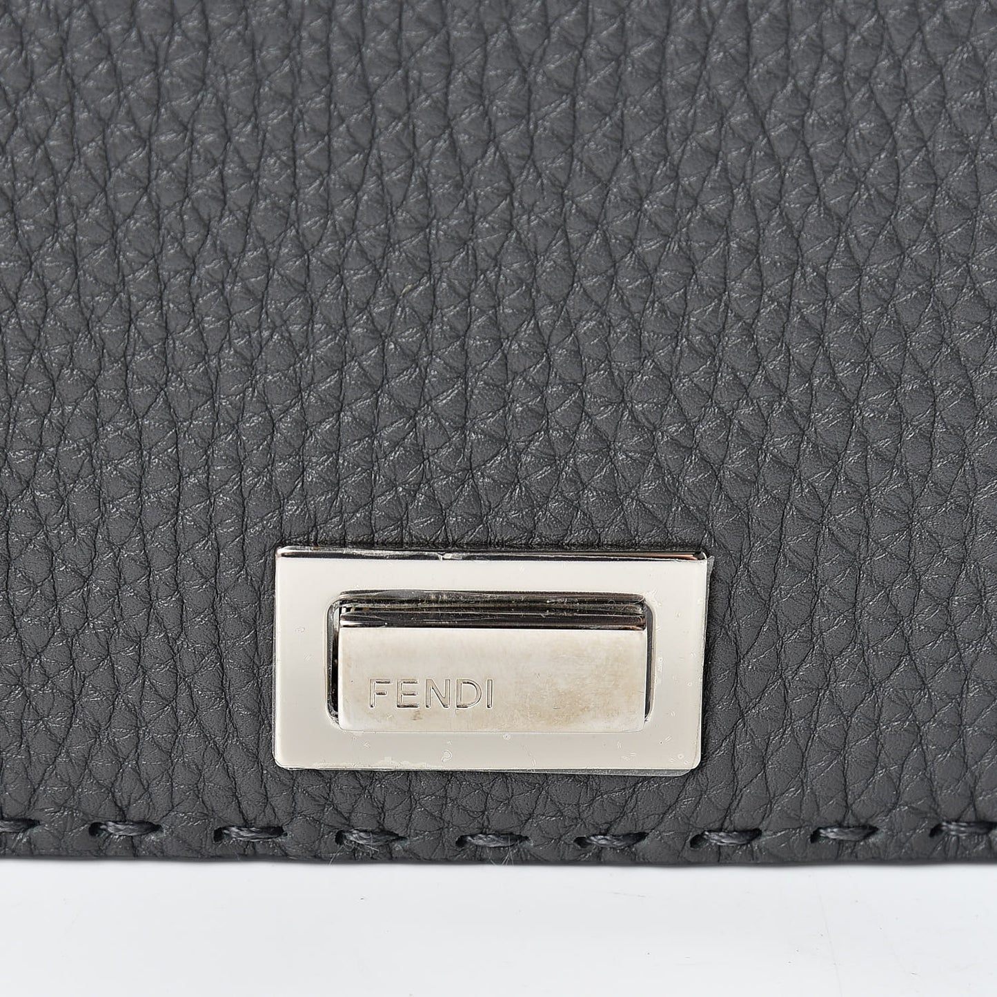 Cuoio Romano Selleria Mini Peekaboo Clutch Wallet Asfalto