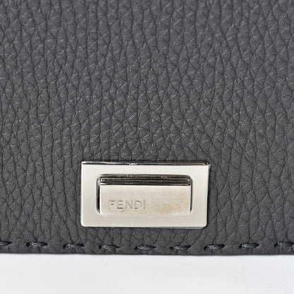 Fendi Cuoio Romano Selleria Mini Peekaboo Clutch Wallet Asfalto 11 of 11