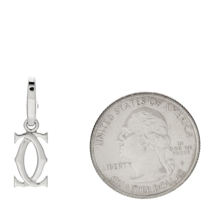 Cartier 18K White Gold Logo Charm 2 of 4