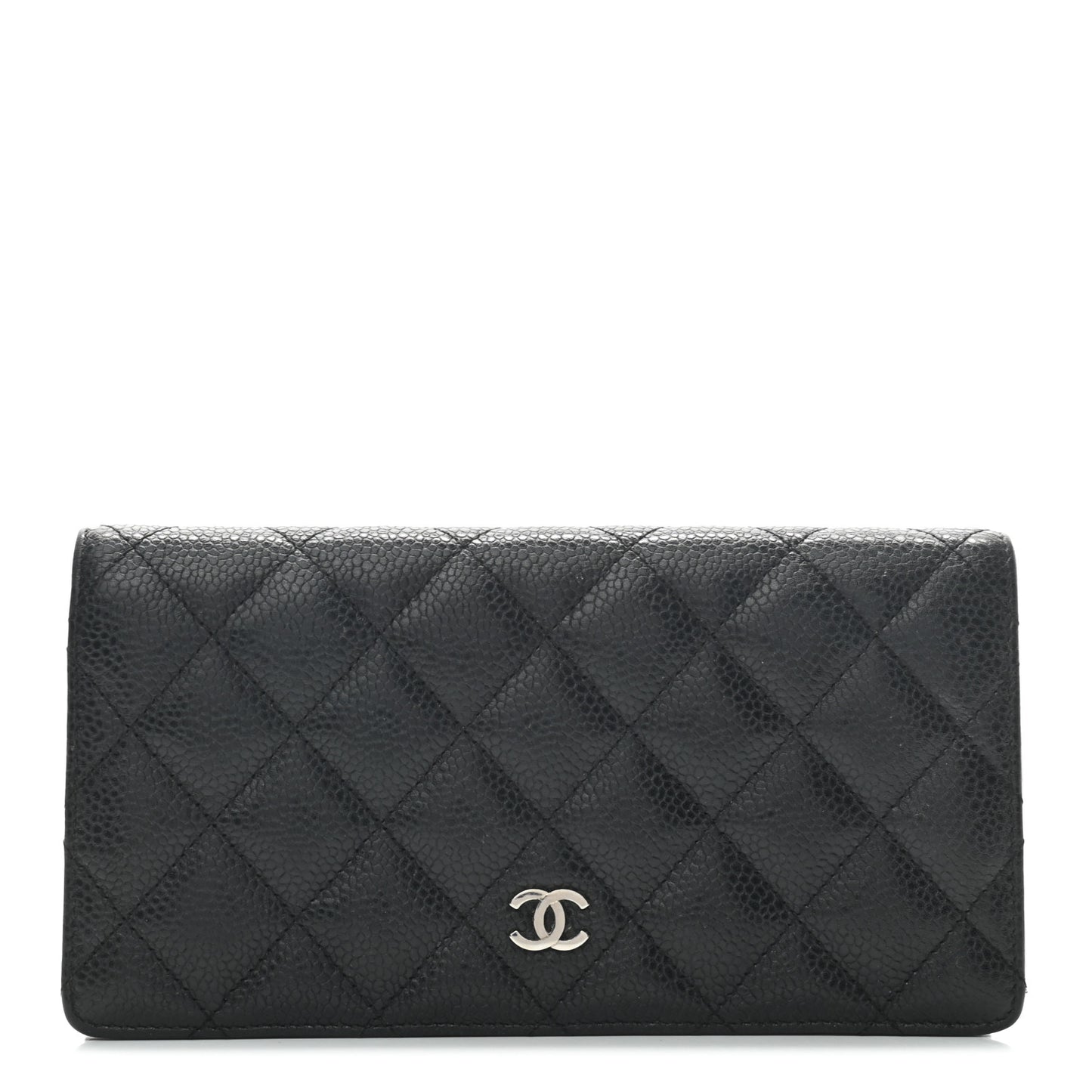 Caviar Quilted Yen Wallet Black