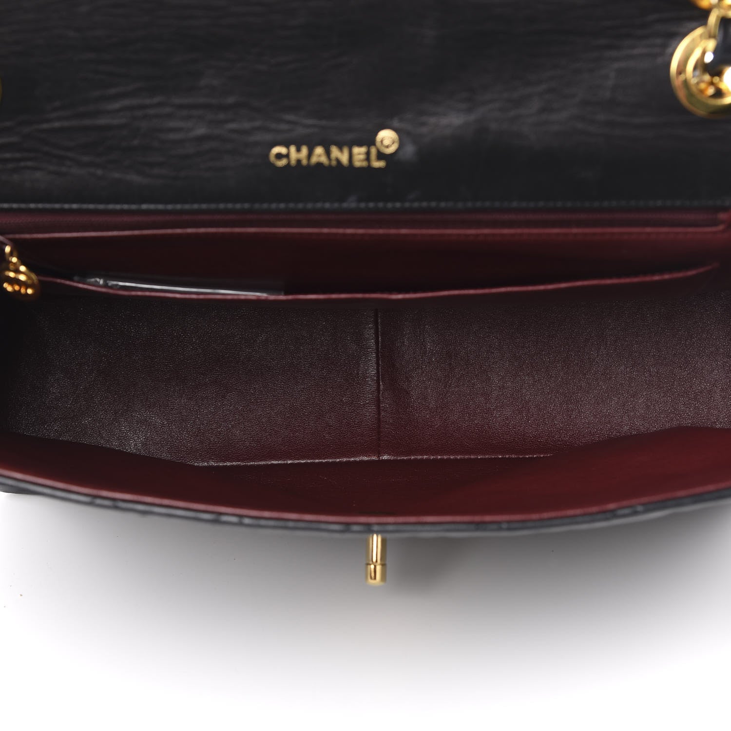 Chanel Lambskin Quilted XL Jumbo Single Flap Black 5 of 11