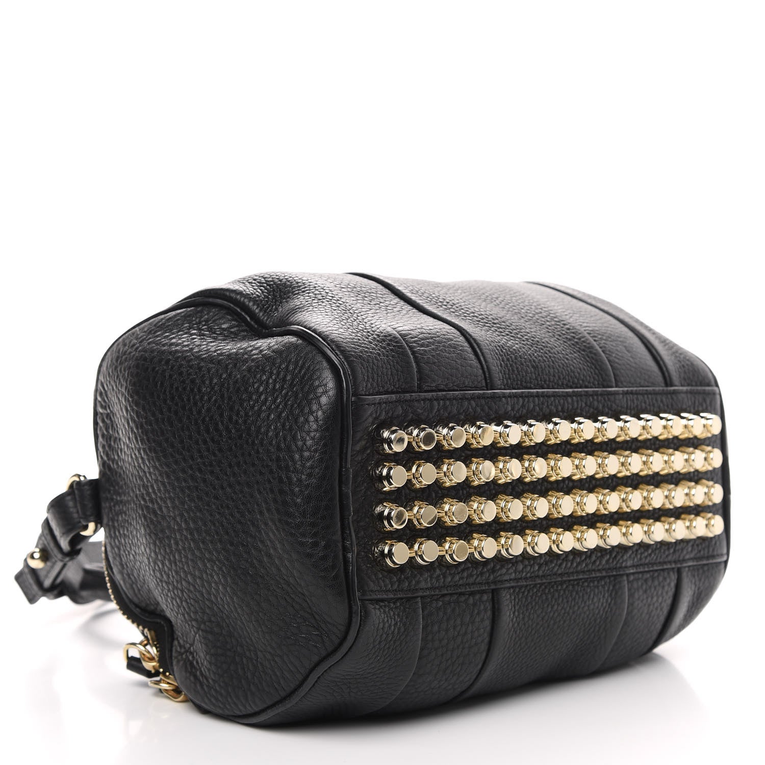 Alexander Wang Pebbled Lambskin Rockie Black Pale Gold Hardware 4 of 8