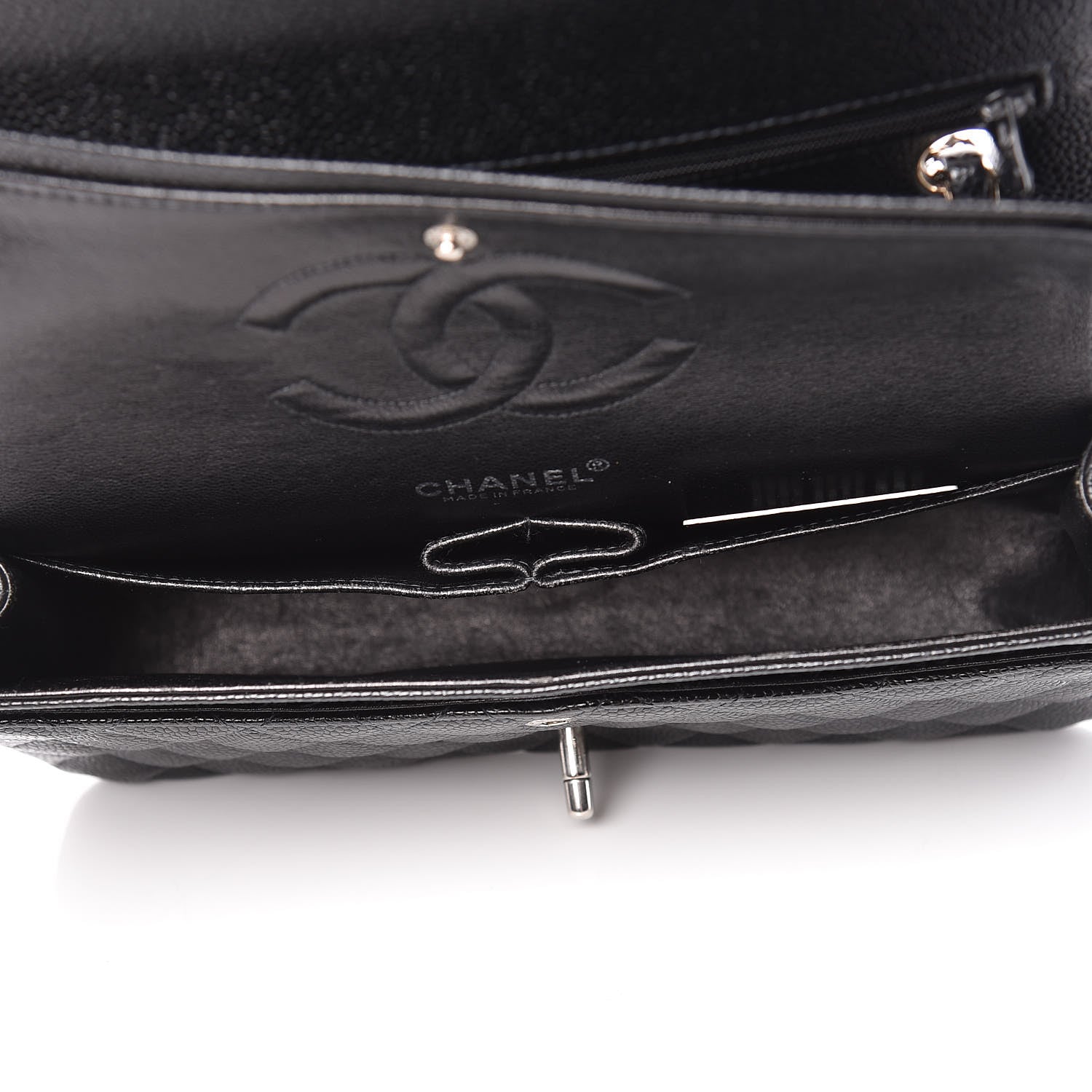 Chanel Caviar Quilted Medium Double Flap Black 7 of 12