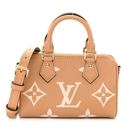 Louis Vuitton Empreinte Monogram Giant Nano Speedy Arizona Creme 1 of 9