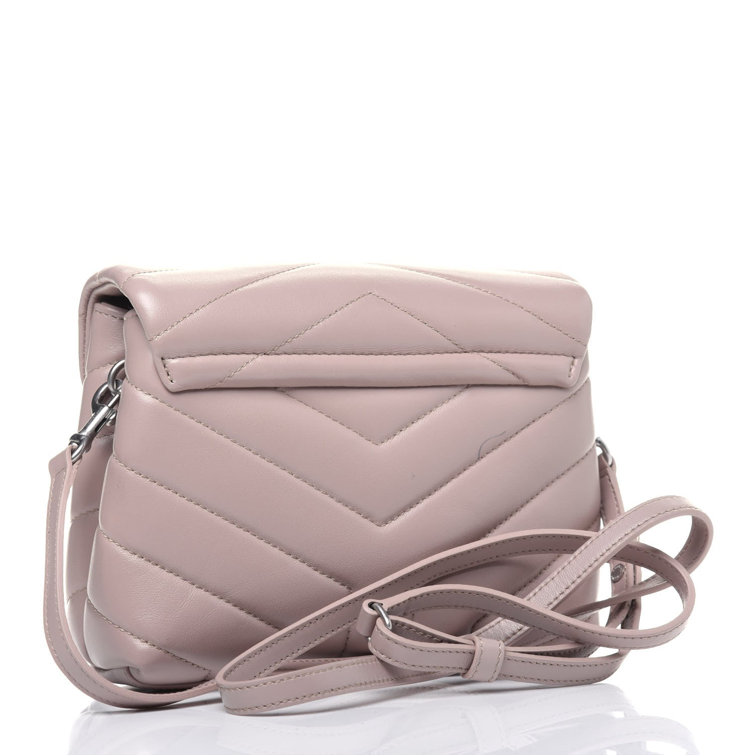 Saint Laurent Calfskin Y Quilted Monogram Toy Loulou Crossbody Bag Light Natural 3 of 14