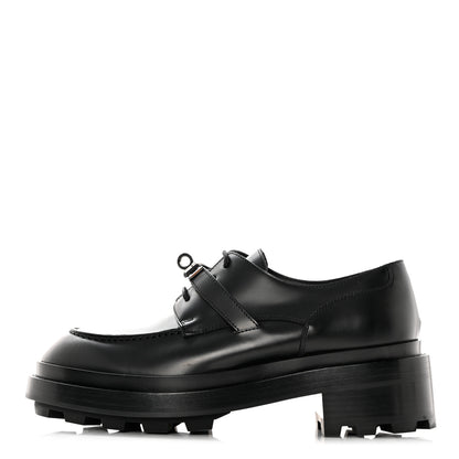 Hermes Glossed Calfskin First Oxford 36 Black 1 of 9