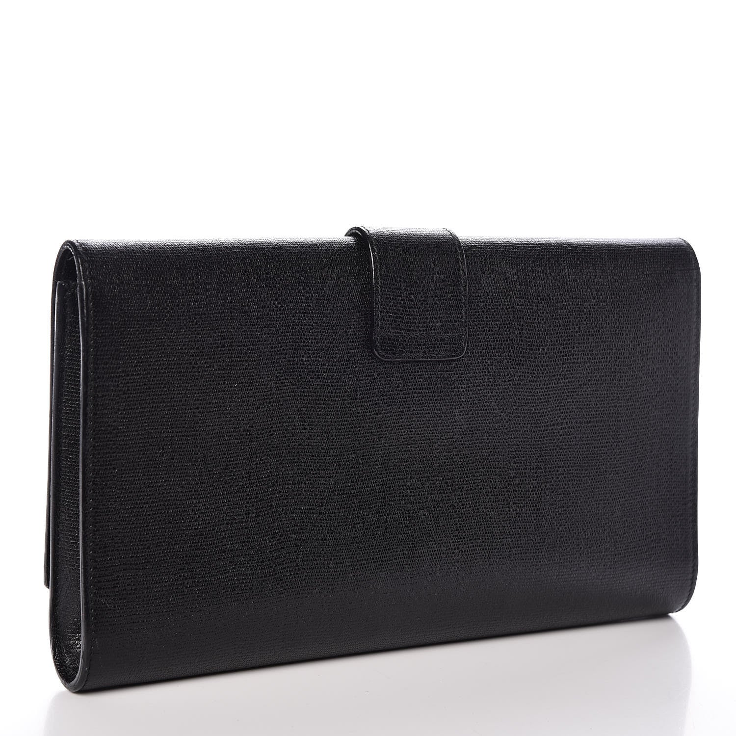 Saint Laurent Textured Calfskin Classic Y Ligne Clutch Black 3 of 10