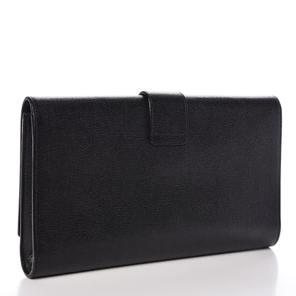 Saint Laurent Textured Calfskin Classic Y Ligne Clutch Black 3 of 10