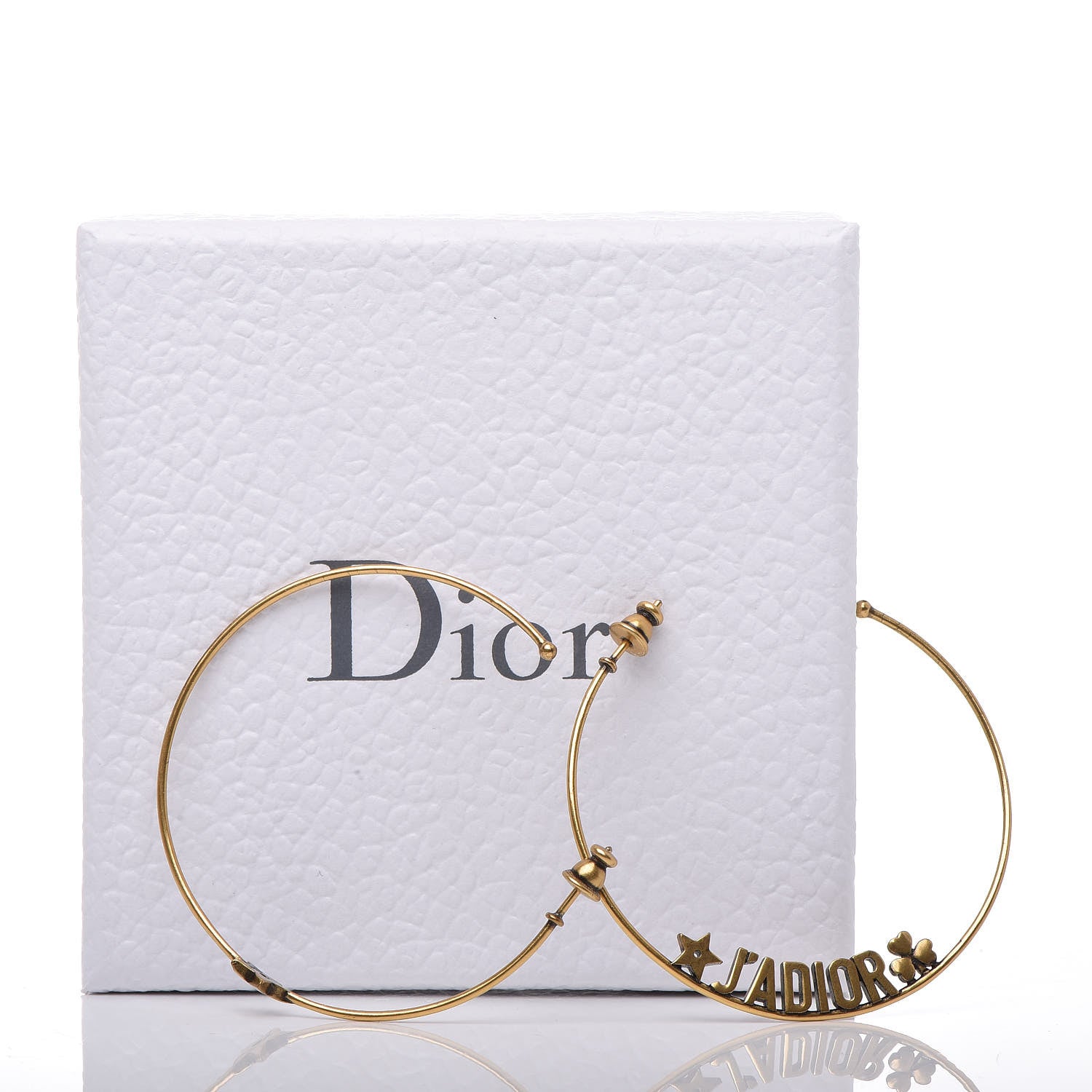 Christian Dior Metal J'Adior Hoop Earrings Gold 5 of 5