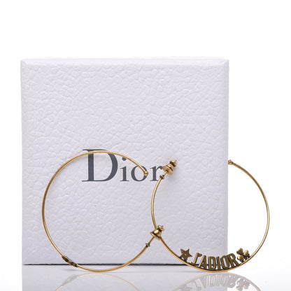 Christian Dior Metal J'Adior Hoop Earrings Gold 5 of 5
