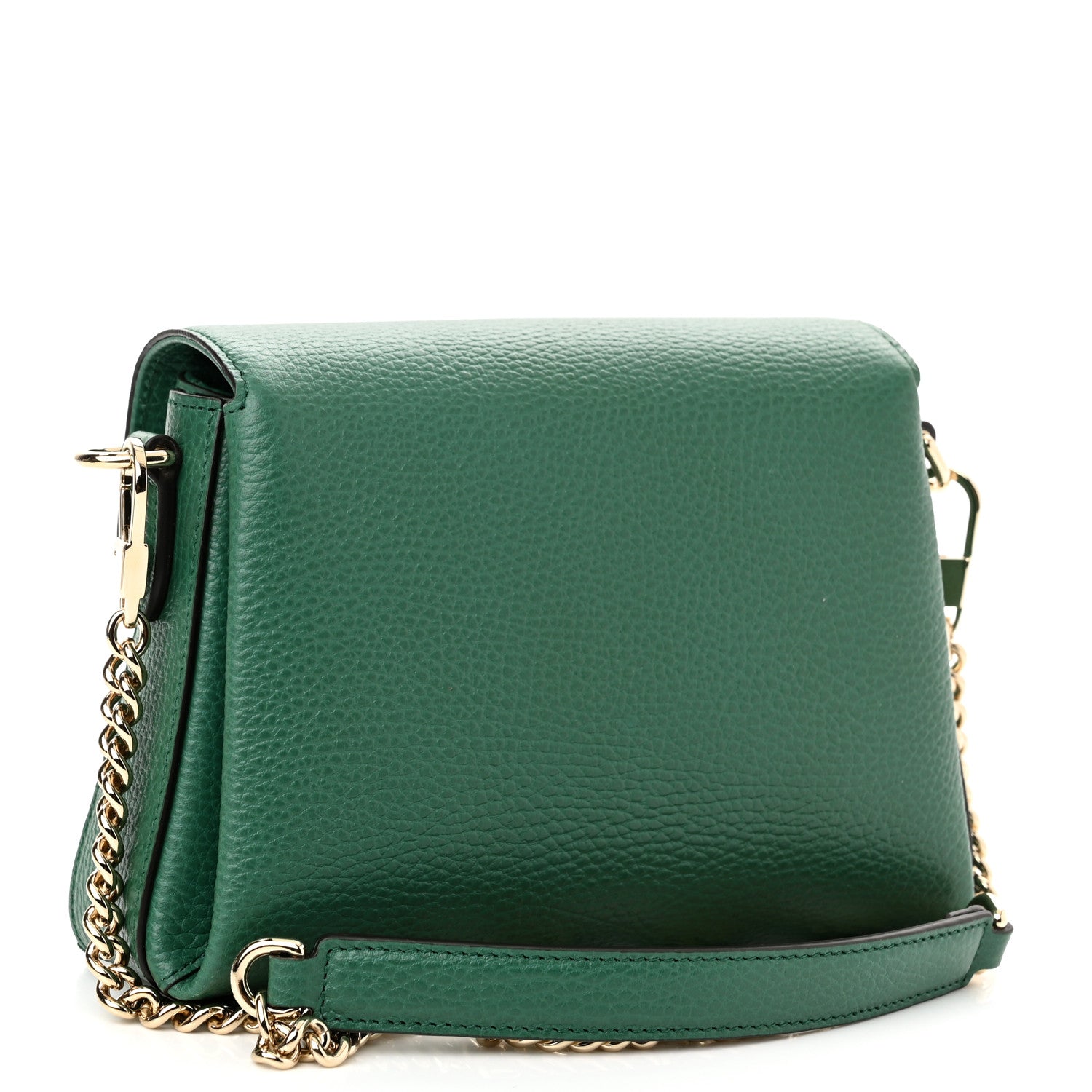Gucci Dollar Calfskin Interlocking G Crossbody Bag Emerald 3 of 10
