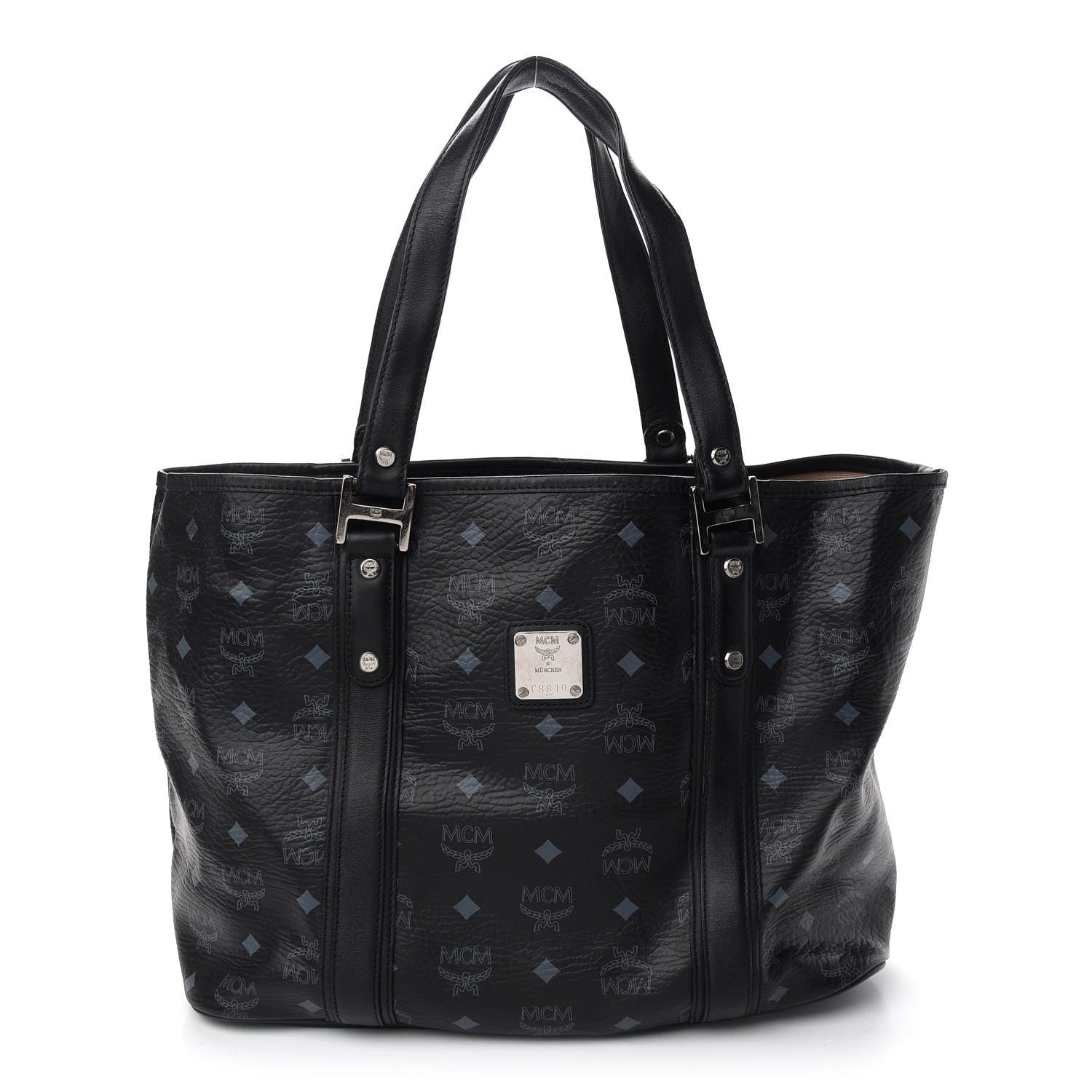 MCM Visetos Shopping Tote Black 1 of 13