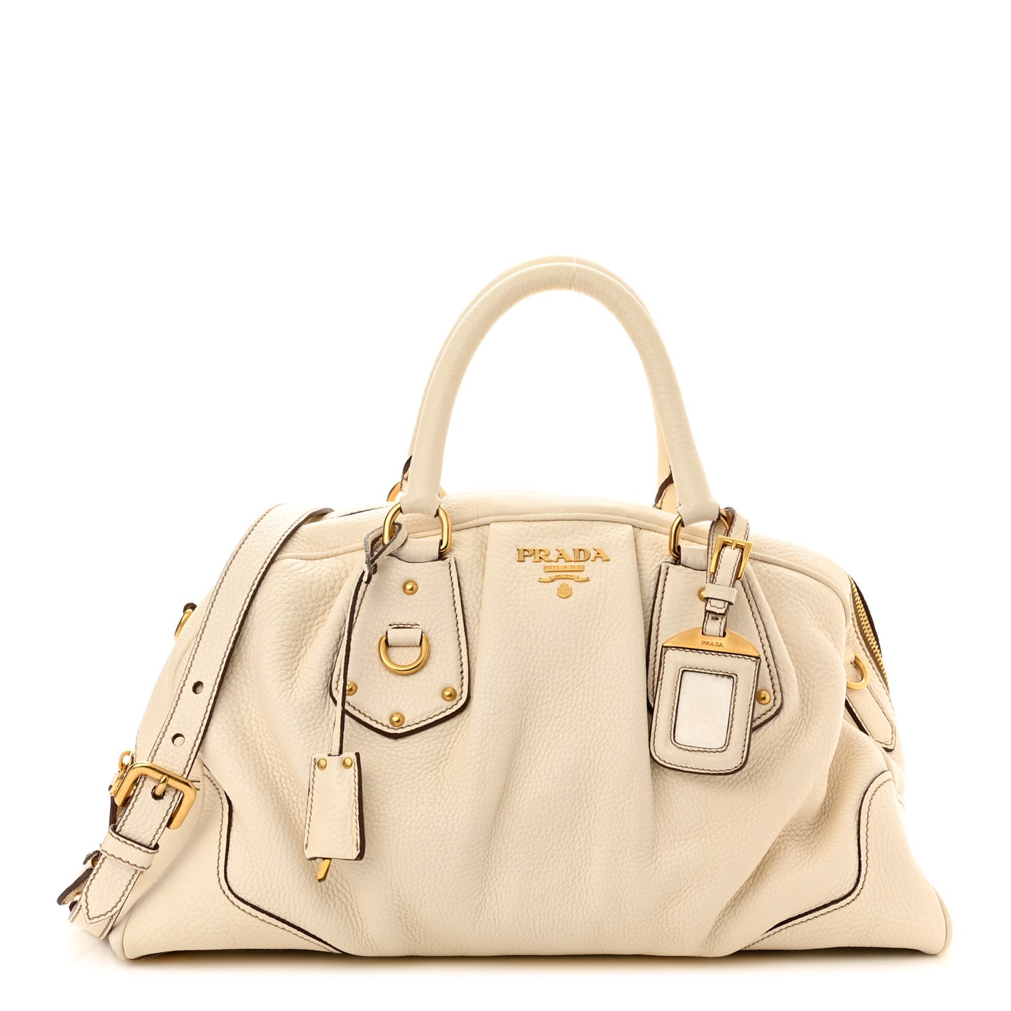 Cervo Antik Shopping Satchel White