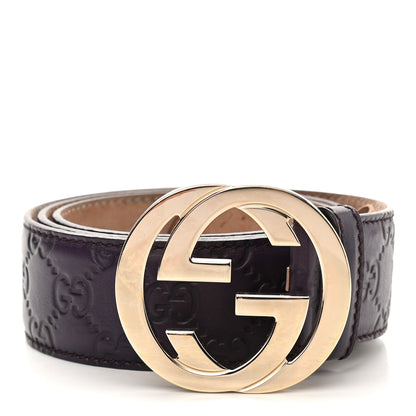 Gucci Guccissima Interlocking G Belt 95 38 Purple 1 of 6