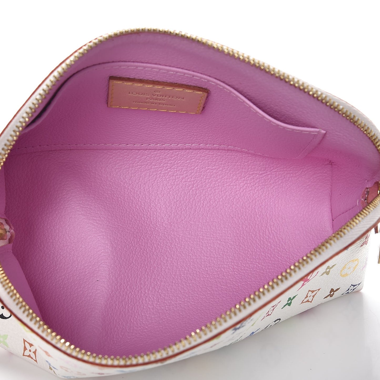 Monogram Multicolor Cosmetic Pouch White Litchi