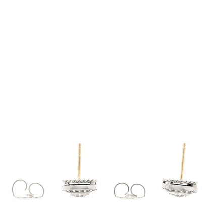 David Yurman Sterling Silver Diamond 7mm Pave Albion Earrings 3 of 4