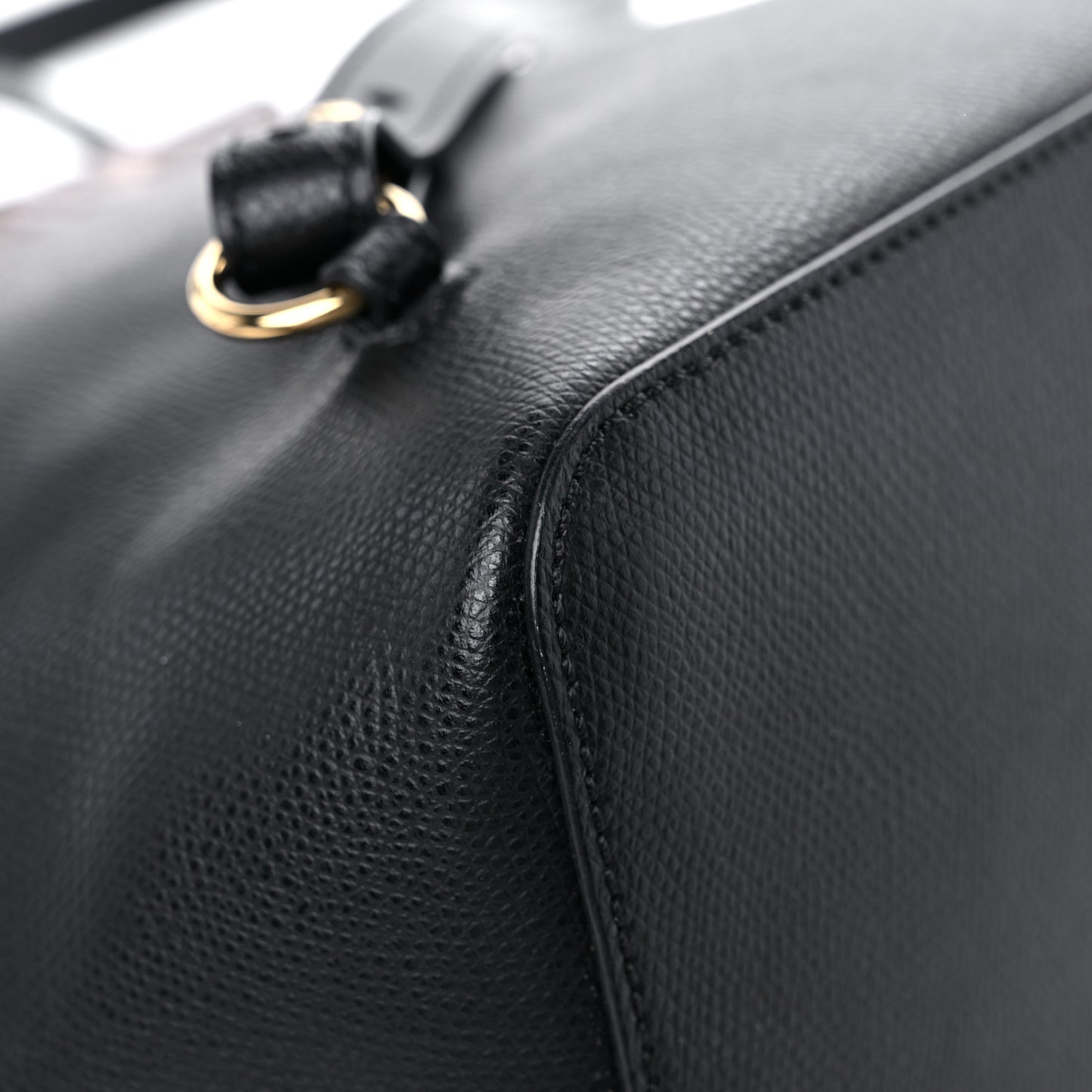Vitello Cruise Bi-Color FF 1974 Embossed F is Fendi Drawstring Backpack Black Fragola Maya