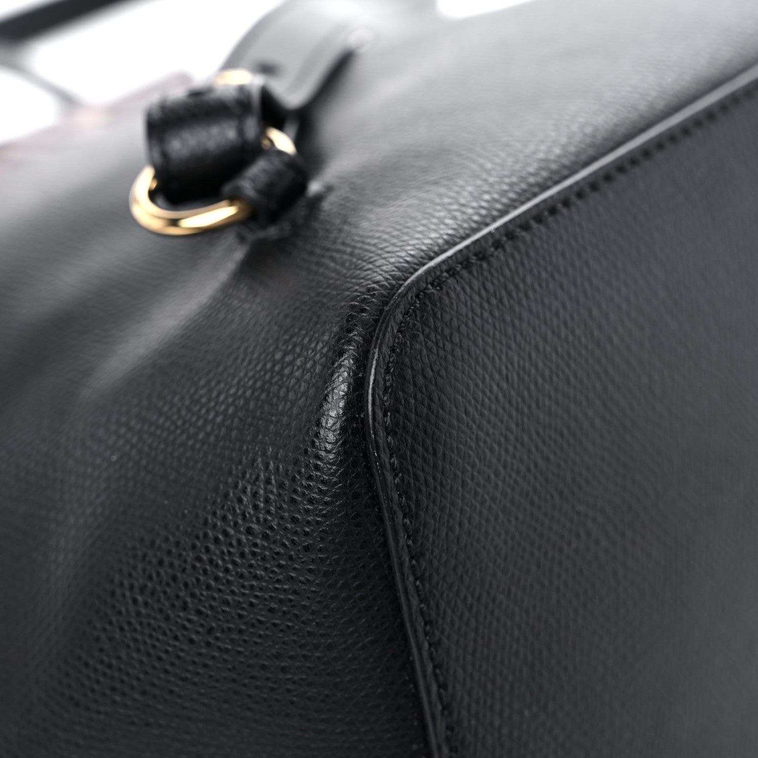 Fendi Vitello Cruise Bi-Color FF 1974 Embossed F is Fendi Drawstring Backpack Black Fragola Maya 10 of 19