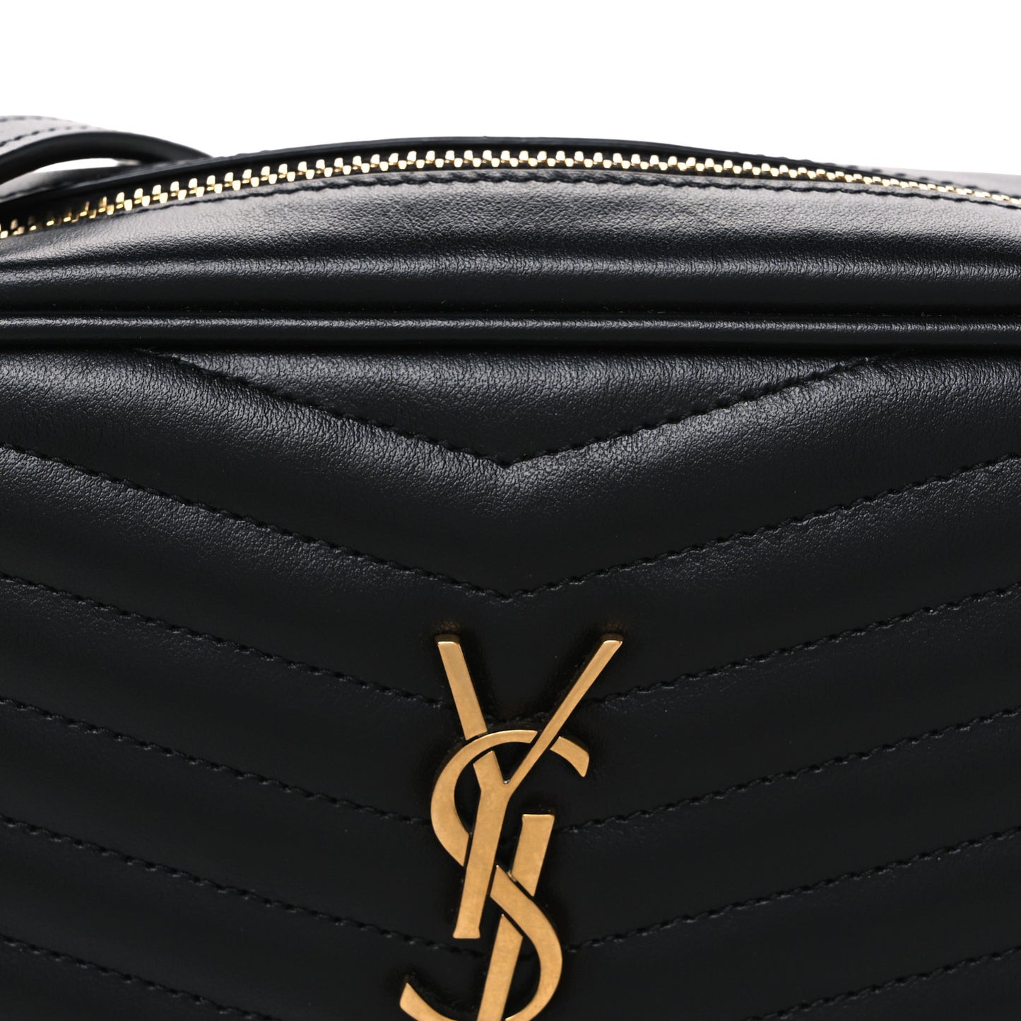 Calfskin Matelasse Monogram Mini Lou Camera Bag Black