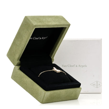 Van Cleef & Arpels 18K Yellow Gold Mother of Pearl Sweet Alhambra Butterfly Bracelet 7 of 7