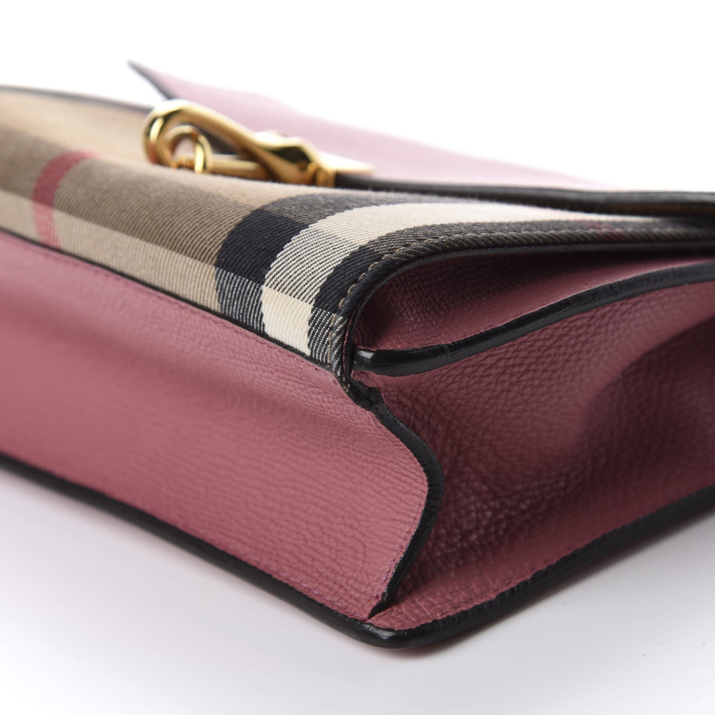 Derby Calfskin House Check Small Macken Crossbody Bag Mauve Pink
