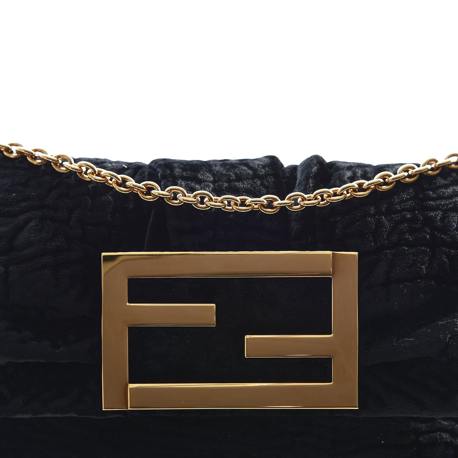 Fendi Velvet Mia Pochette Black 9 of 9