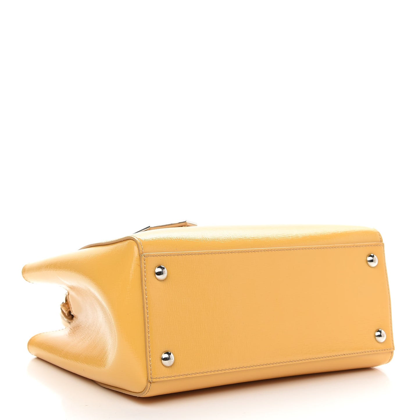 Vitello Vernice Camoscio Petite 2Jours Tote Alchemy Yellow