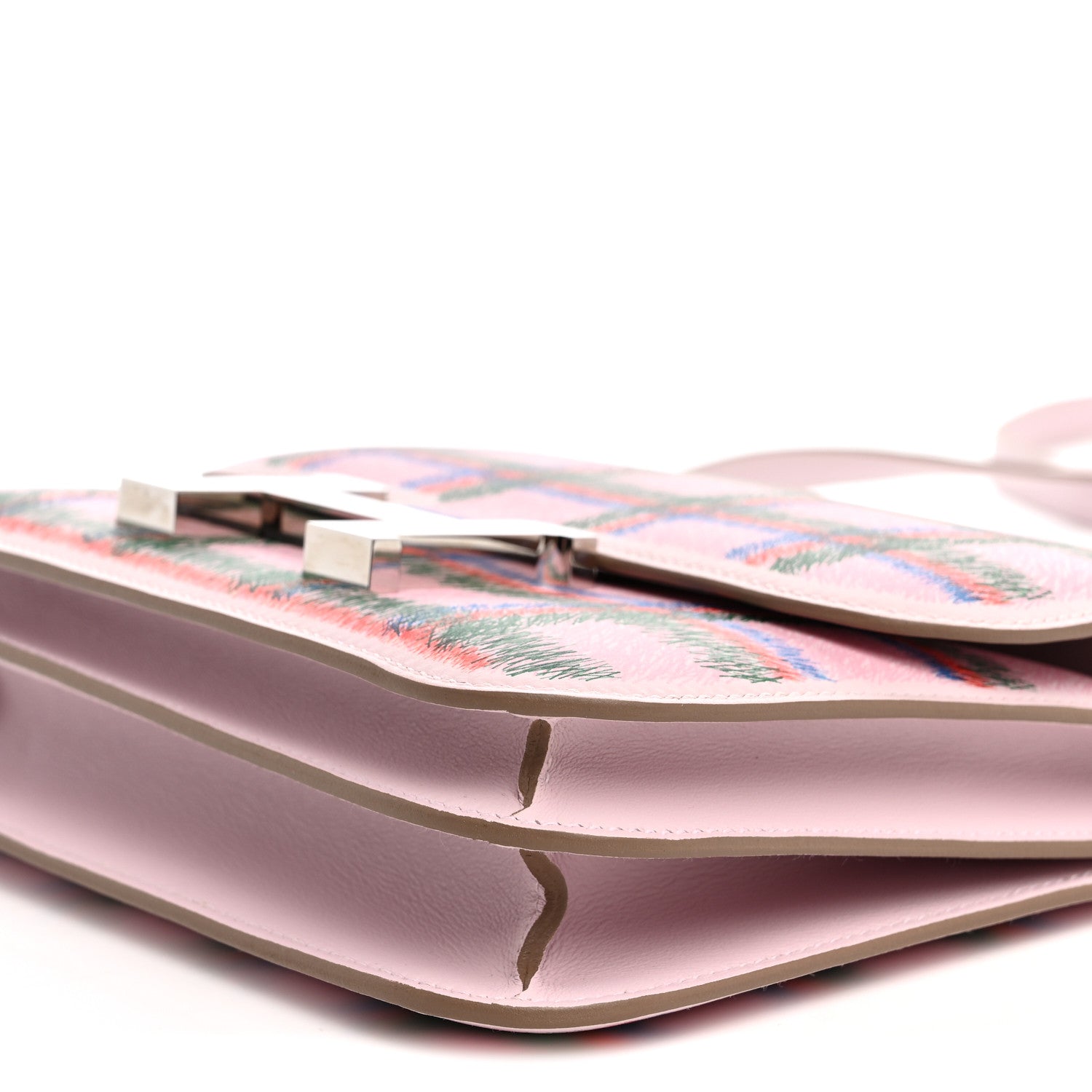 Hermes Swift Tartan Printed Constance 18 Mauve Pale 11 of 12