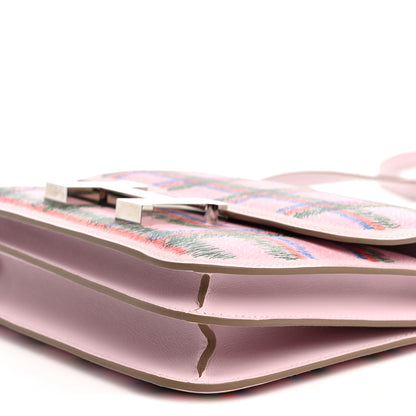 Hermes Swift Tartan Printed Constance 18 Mauve Pale 11 of 12