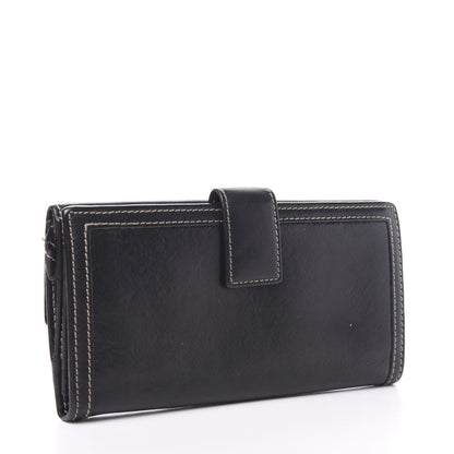 Gucci Calfskin Interlocking G Continental Bow Wallet Black 2 of 7