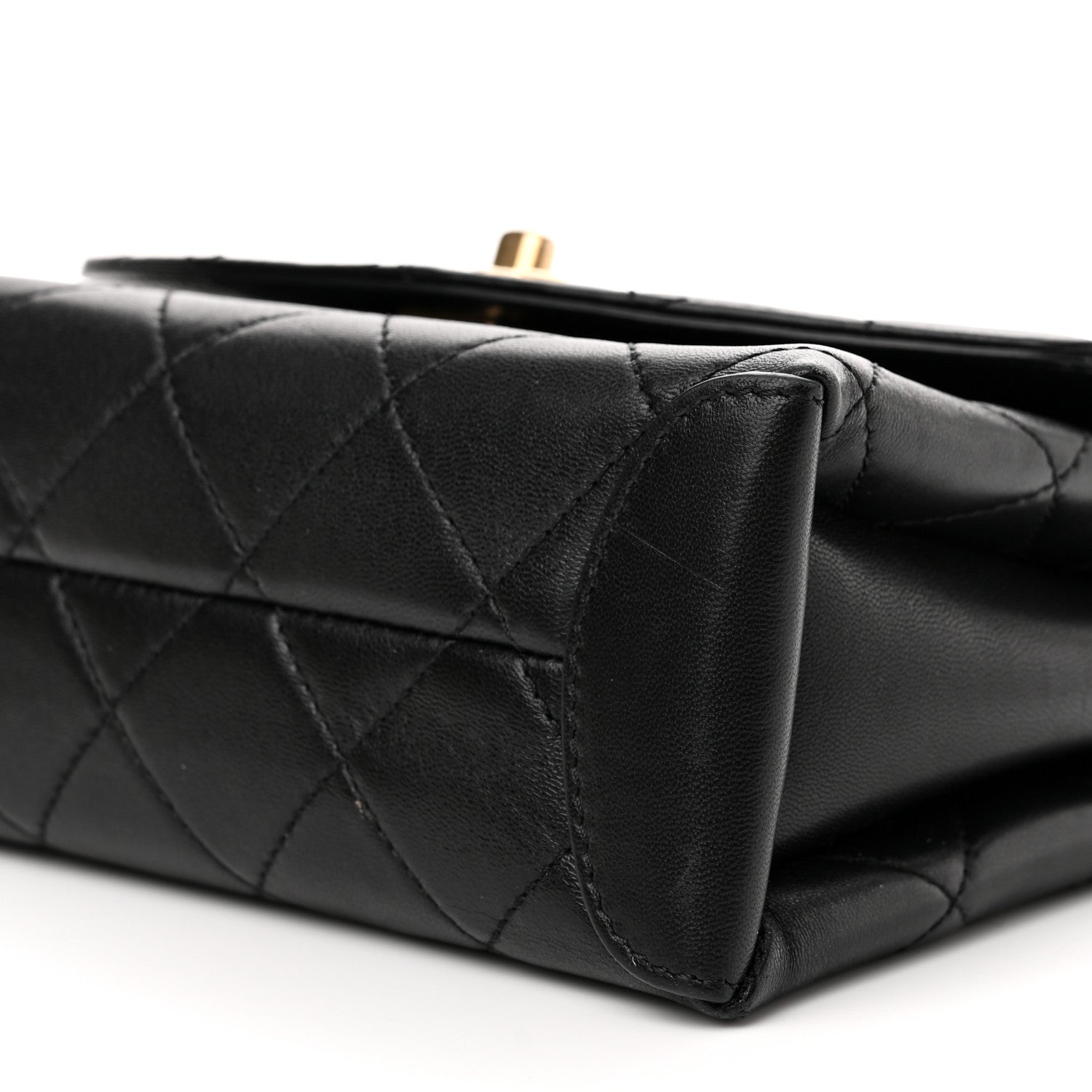 Chanel Lambskin Quilted Mini Trendy Spirit Top Handle Flap Black 10 of 11