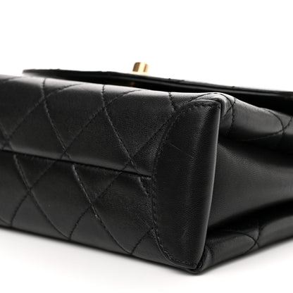 Chanel Lambskin Quilted Mini Trendy Spirit Top Handle Flap Black 10 of 11
