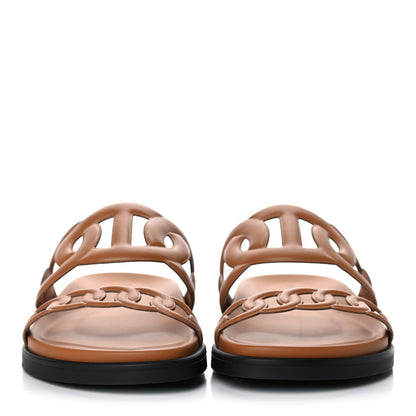 Hermes Nappa Extra Sandals 39 Naturel 2 of 9