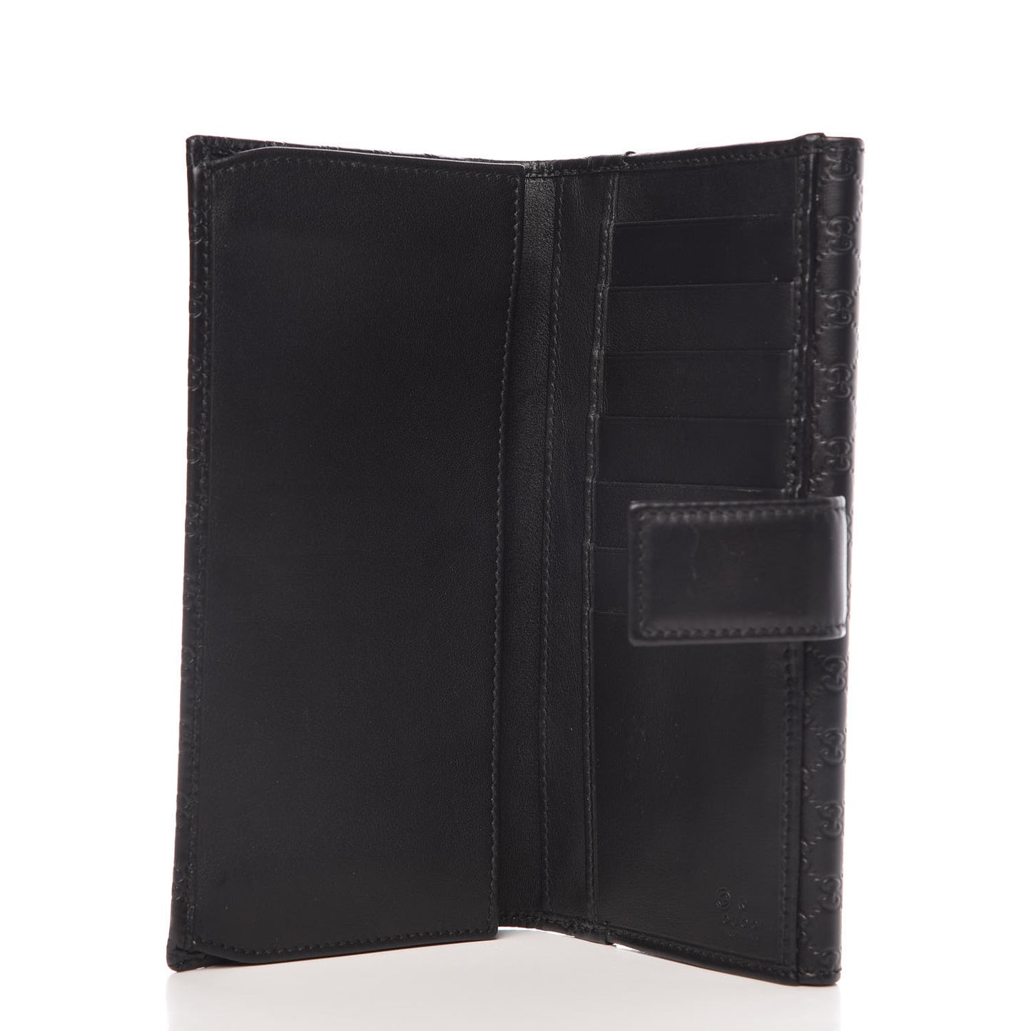 Microguccissima Continental Flap Wallet Black