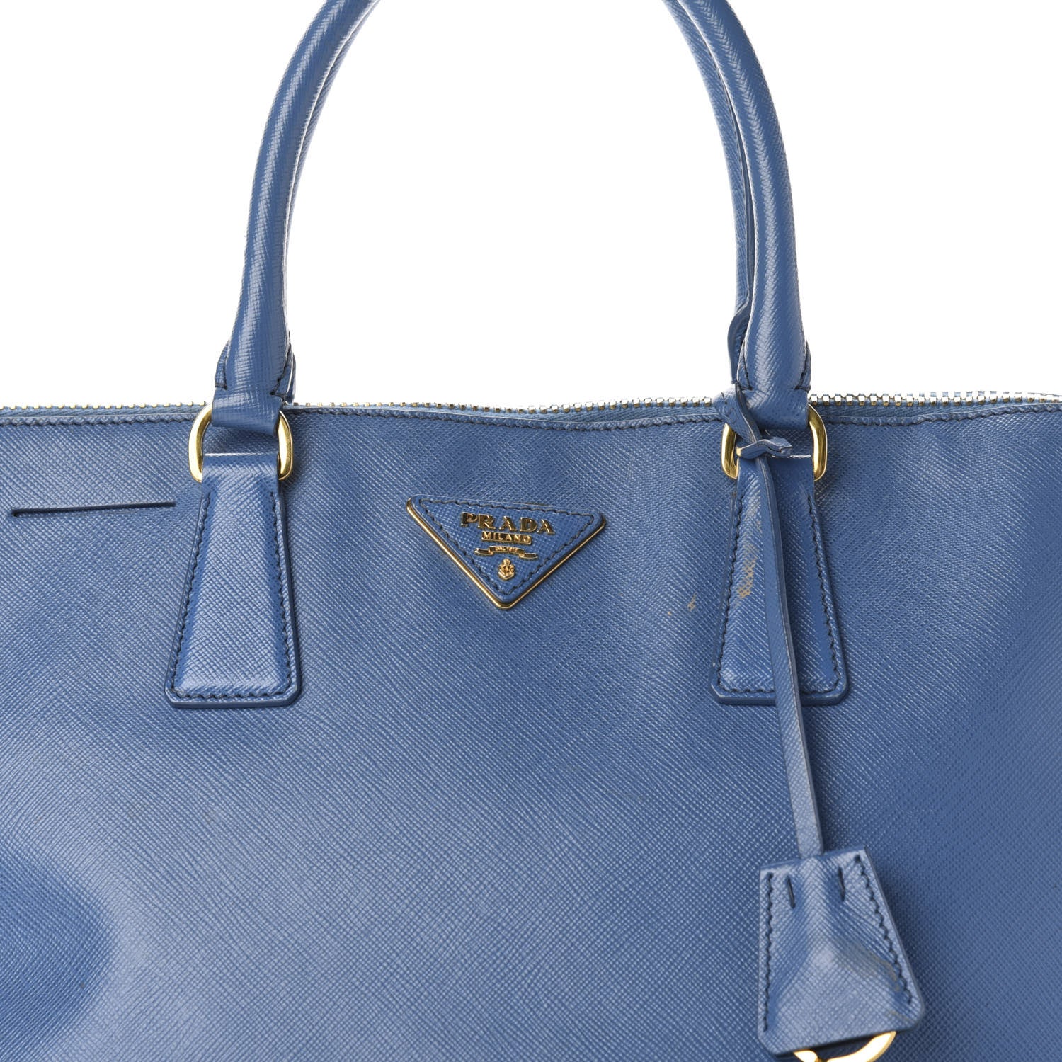 Prada Saffiano Lux Large Promenade Tote Bluette 13 of 13