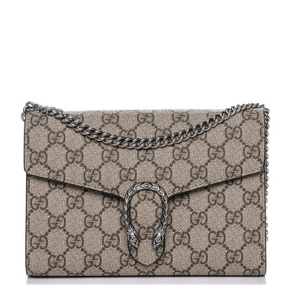 Gucci GG Supreme Monogram Mini Dionysus Chain Wallet Beige Taupe 1 of 7