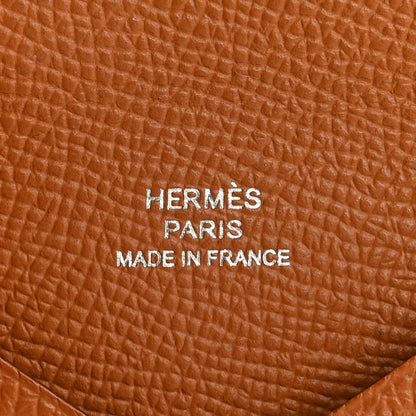 Hermes Epsom Calvi Card Case Gold 6 of 10