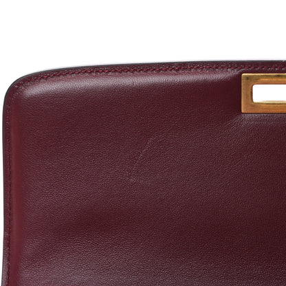Celine Box Calfskin Medium Classic Box Flap Bag Burgundy 11 of 11