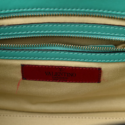 Valentino Garavani Vitello Small Rockstud Double Handle Tote Opaline Green 6 of 10