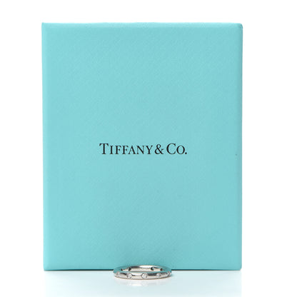 Tiffany Platinum Diamond Bezet Band Ring 54 7 5 of 5