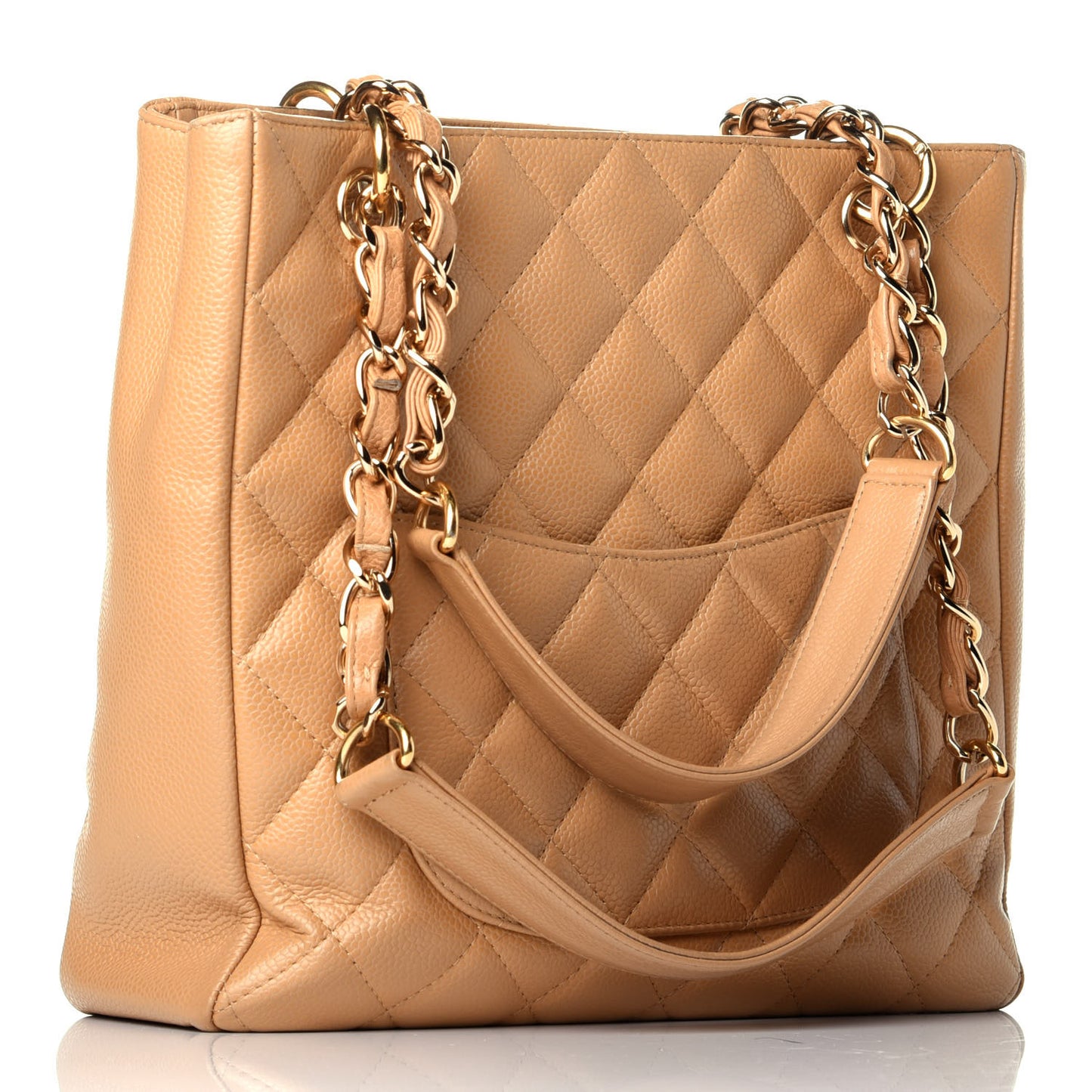Calfskin Matelasse Small GG Marmont Chain Shoulder Bag White