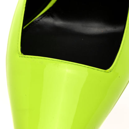 Saint Laurent Patent Paloma 105 Slingback Pump 40 Neon Yellow 10 of 12