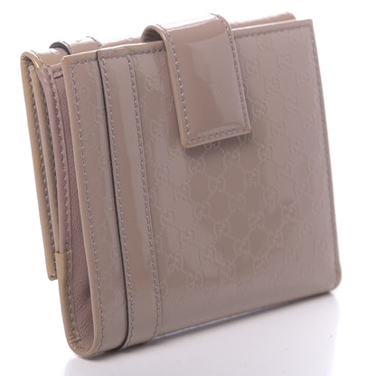 Gucci Patent Microguccissima Nice French Flap Wallet Dark Cipria 3 of 8