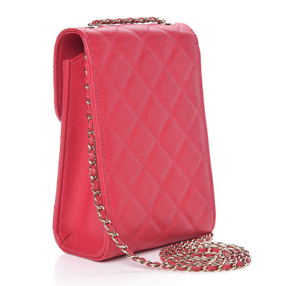 Chanel Caviar Quilted Golden Class Phone Holder Fuchsia 3 of 12