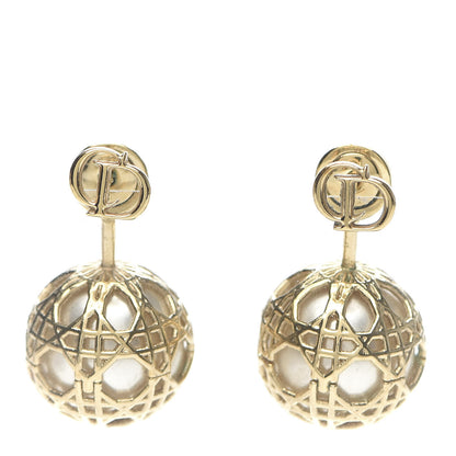 Christian Dior Pearl Secret Cannage Mise En Dior Tribales Earrings Gold 1 of 3