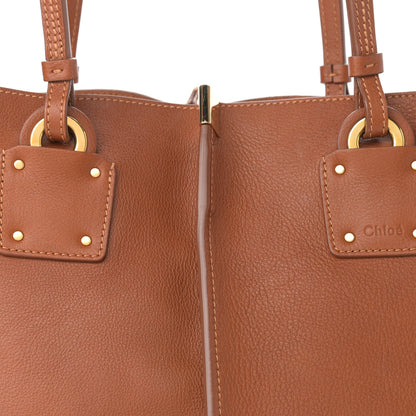 Chloe Calfskin Medium Vick Tote Caramel 8 of 13